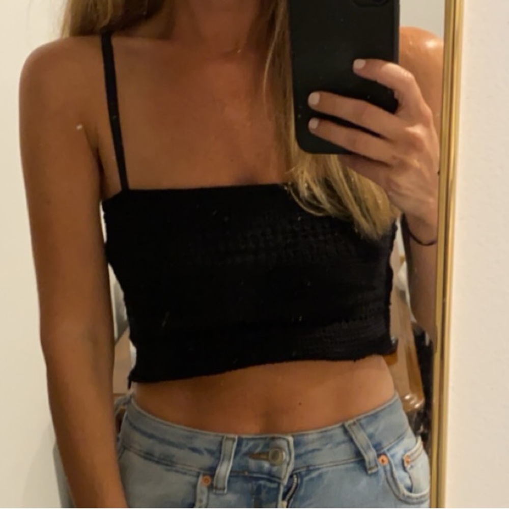 Zara Crochet Cropped Tank Top